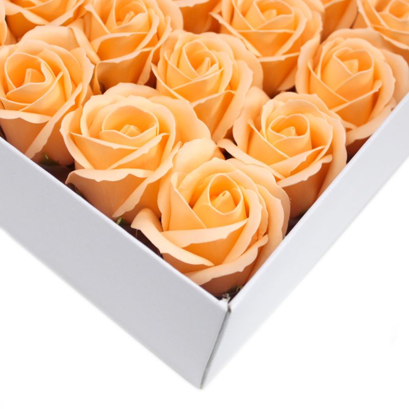 Roses de Savon  pour Bouquet -Medium/Pêche