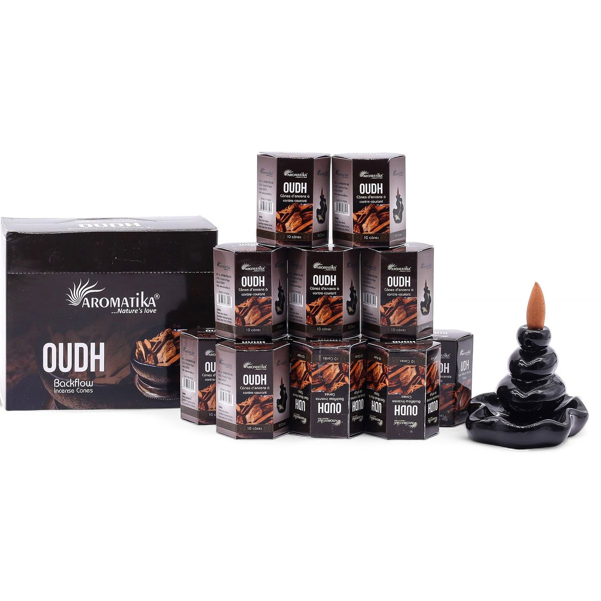 Pacote de 10 Incensos Masala Refluxo - Oudh
