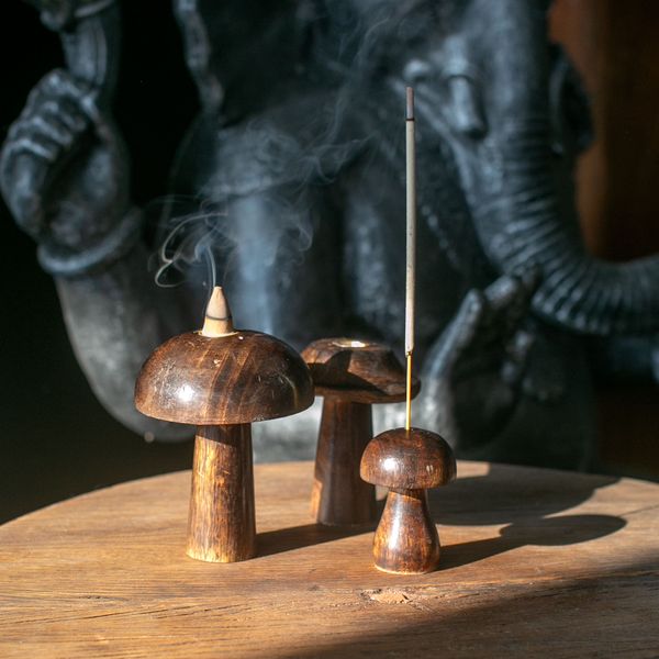 Champignons Miniature pour Encens (8 cm 7 cm 6,5 cm)