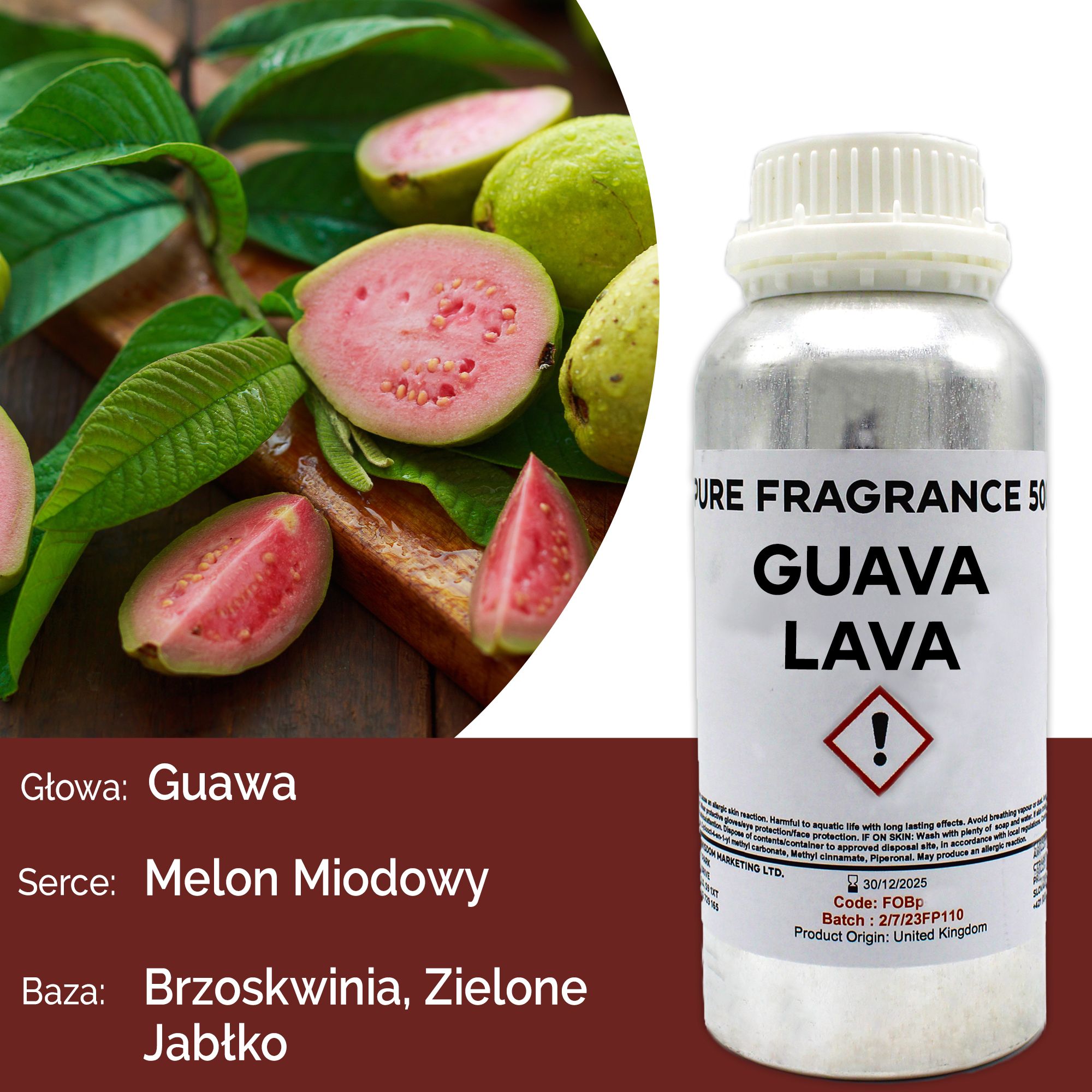Olejek Zapachowy Czysty 500 ml - Guawa Lava