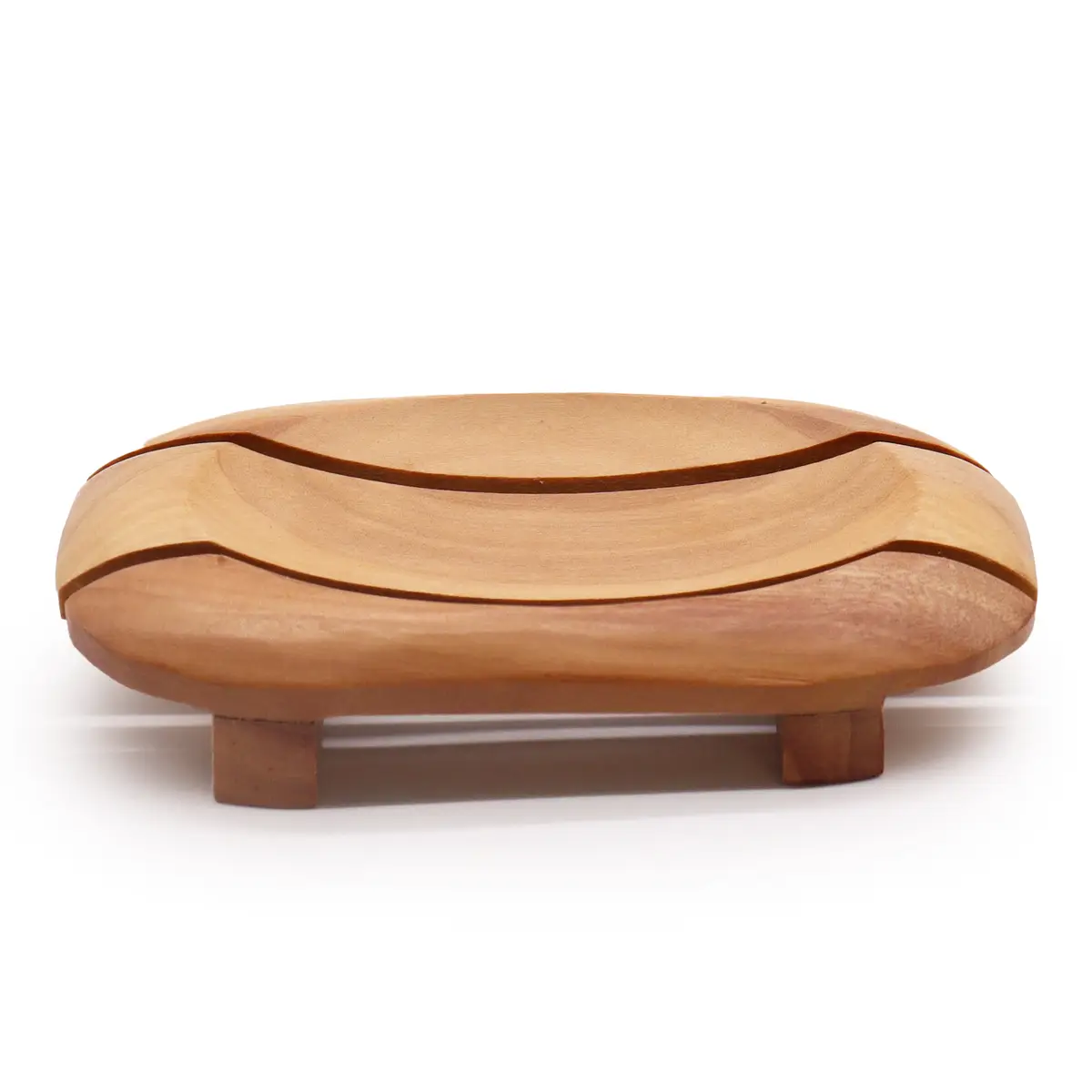 Classic Mahogany Soap Dish - Oval in Rectangle — Soap Dishes · GlowDuty apothecary