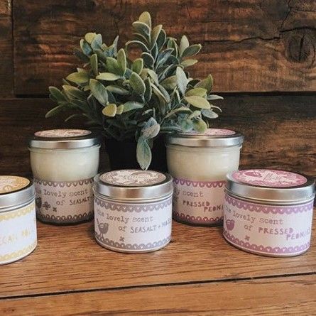 200g Presentförpackat Sojavaxljus i Burk - Citrus