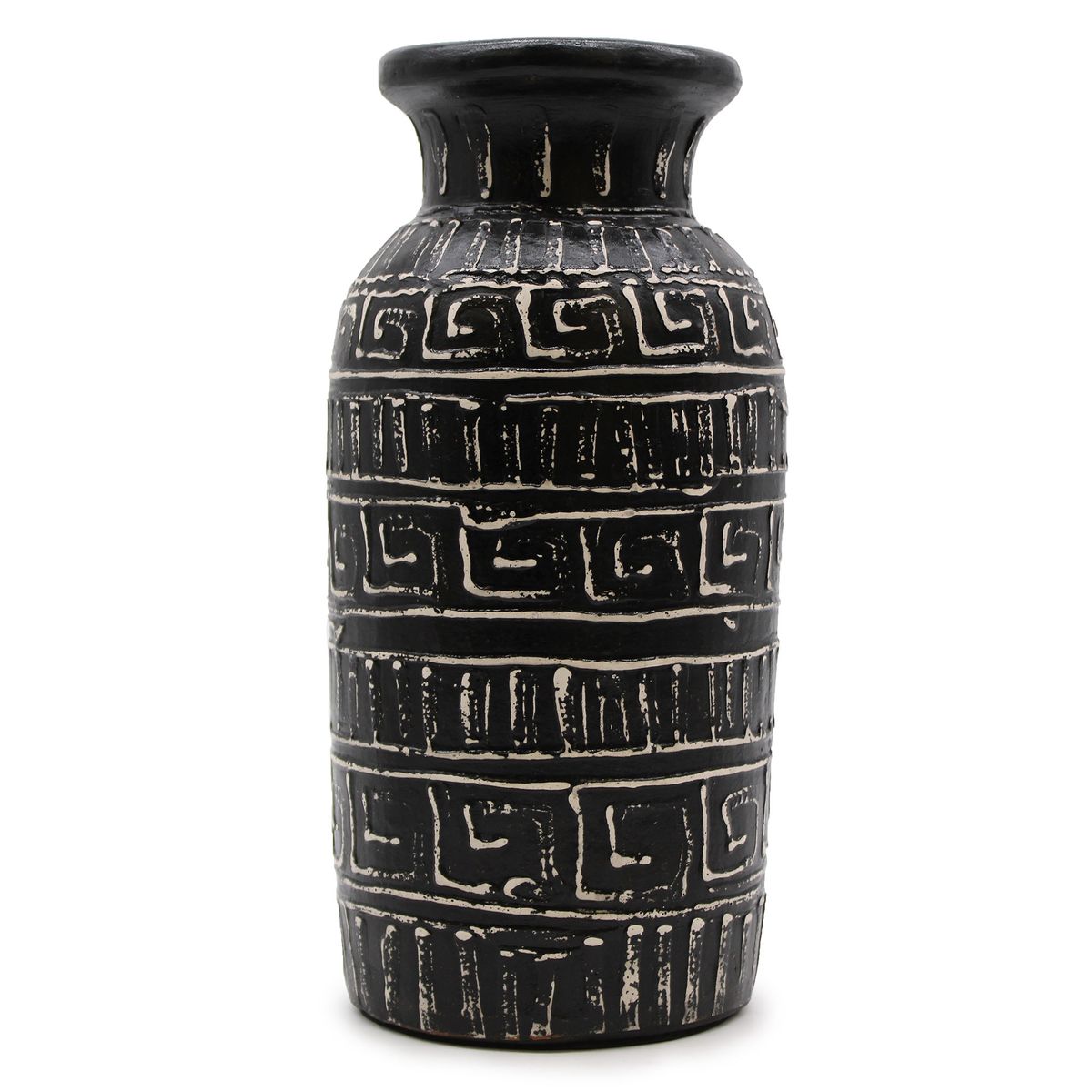 Vaso de cerâmica antigo grego - Castanho