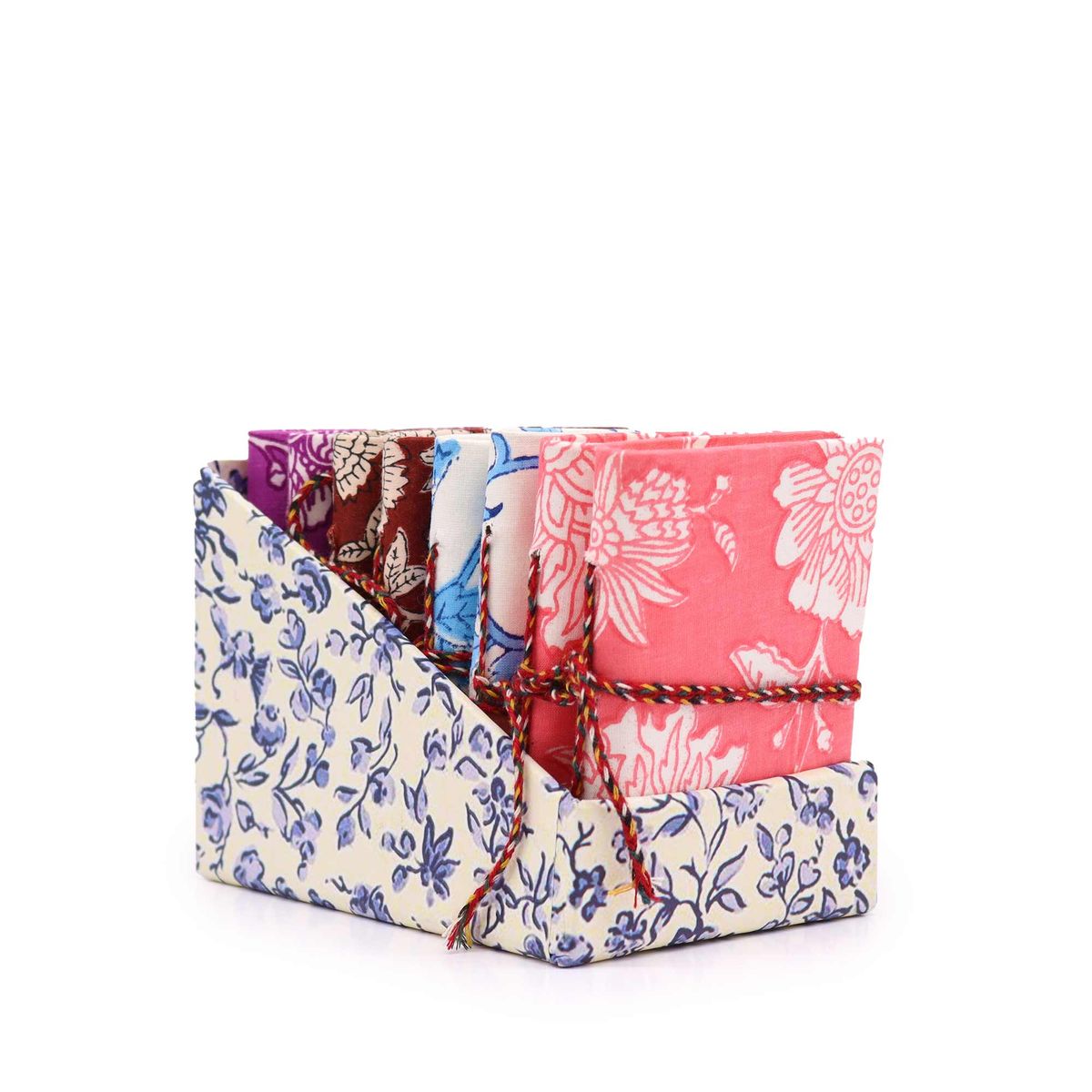 Cadernos de algodão com estampado floral 7 x 10 cm (embalagem de exposição)