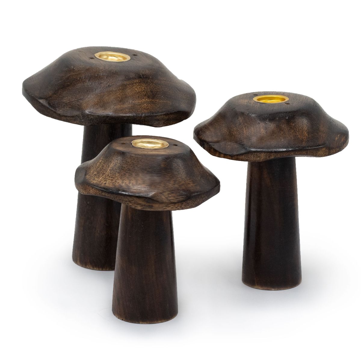 Conjunto de 3 Cones de Incenso Planos (13 cm, 12 cm, 11 cm)