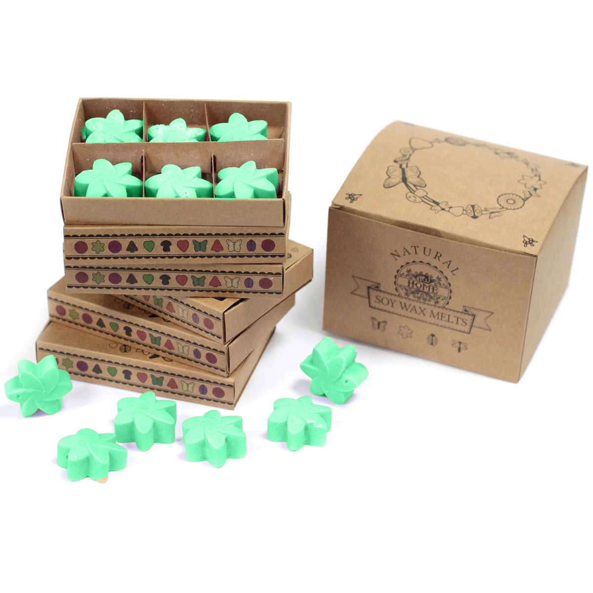 Caixa de 6 velas de soja - Jardim escondido