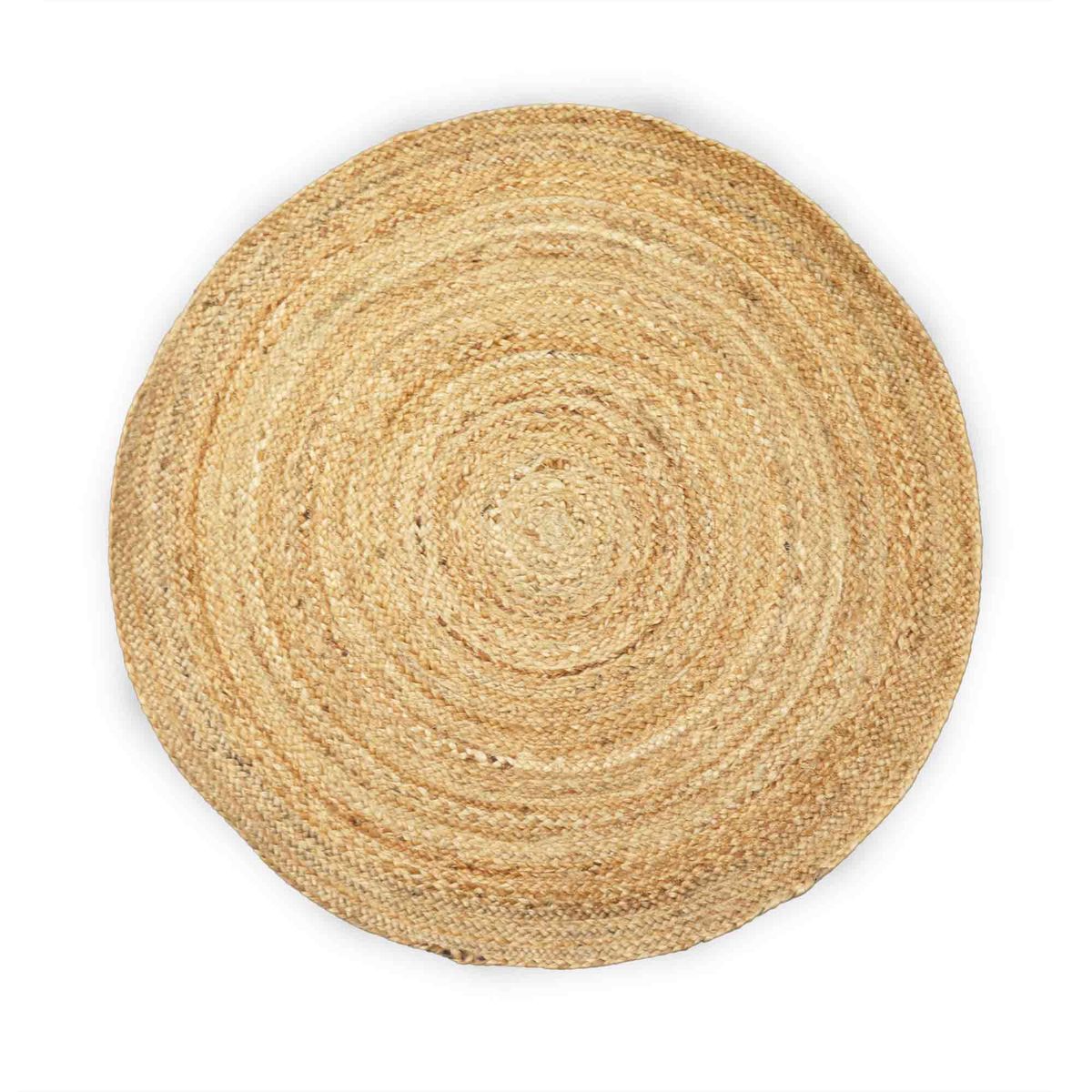 Tapete redondo de juta macia 90 cm