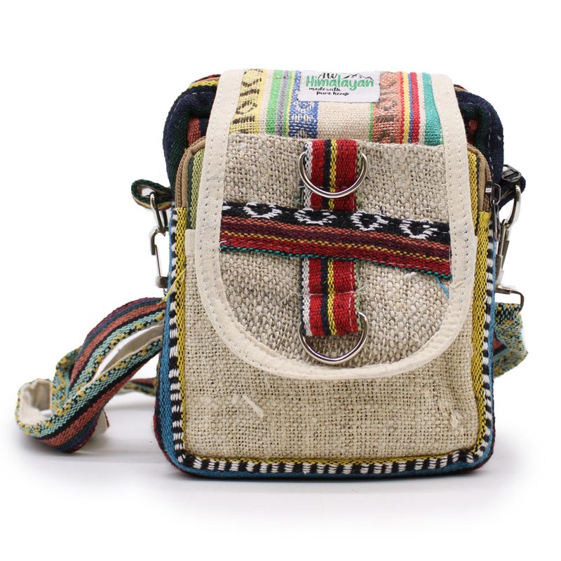 Sac à Bandoulière en Chanvre et Jhari - Sac de Voyage