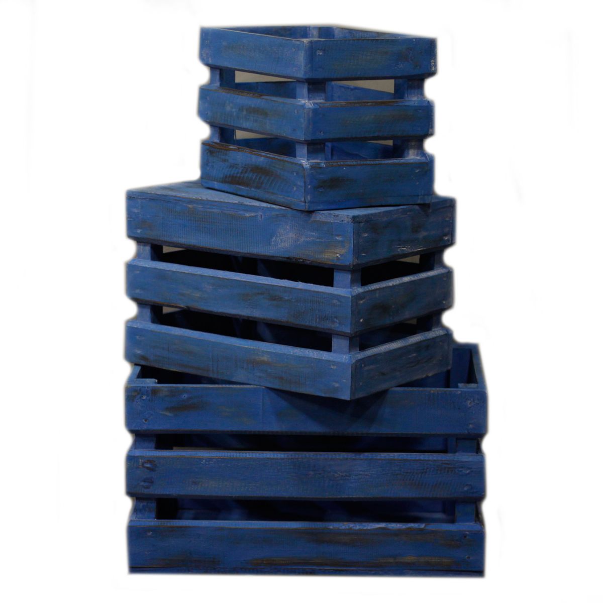 Caixa de frutas, conjunto de 3 - Azul