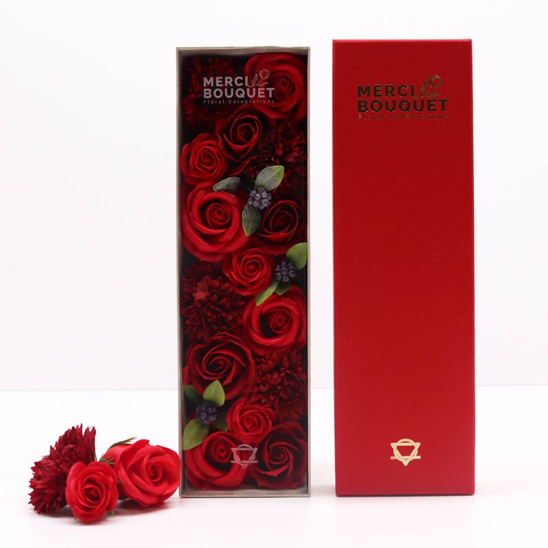 Boîte Longue - Roses Rouge Classiques