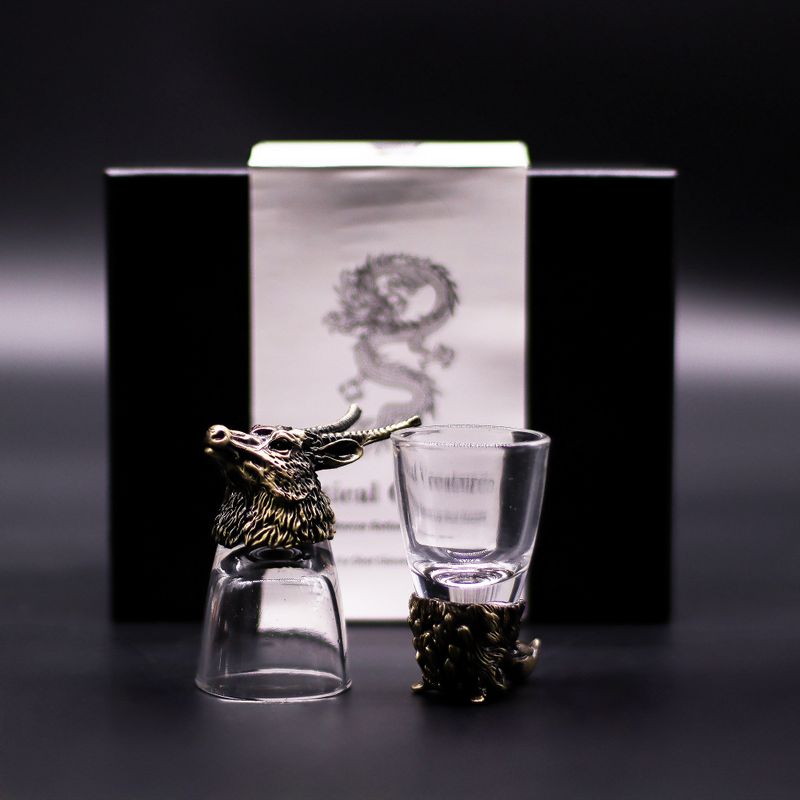 Gift Set of 6 Bottom Up Shot Glasses (50ml) - Wild Forest Creatures