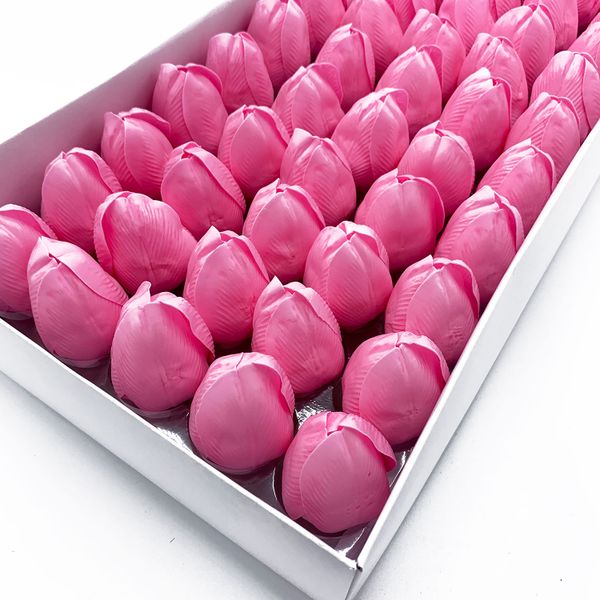 Fleurs de Savon pour Bouquet - Tulipe Medium - Rosa