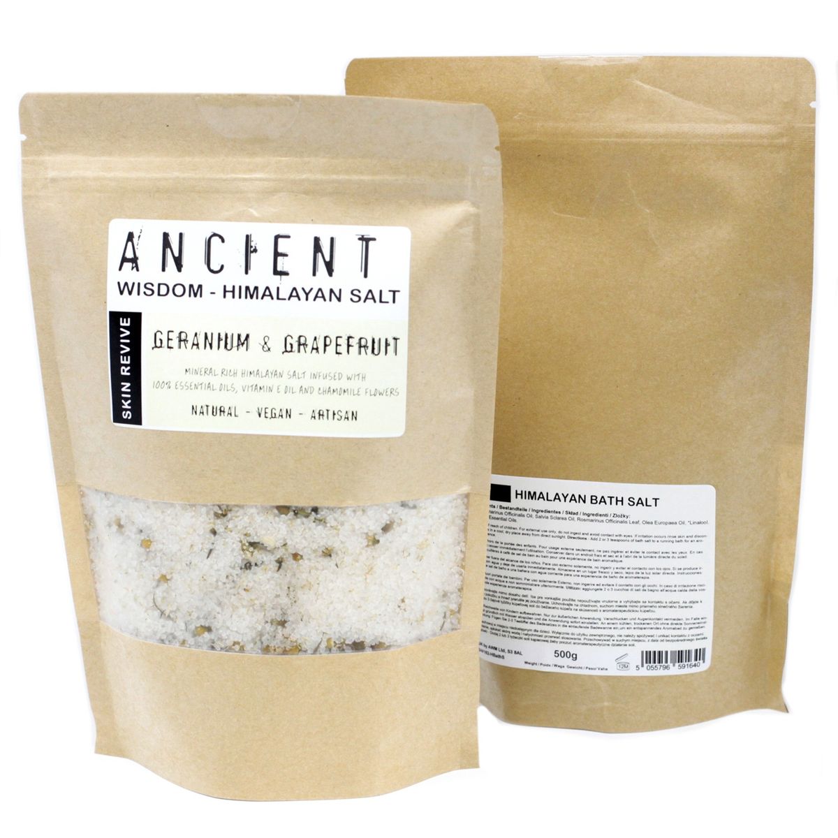 Mistura de sais de banho do Himalaia - 500 g - Pele clara