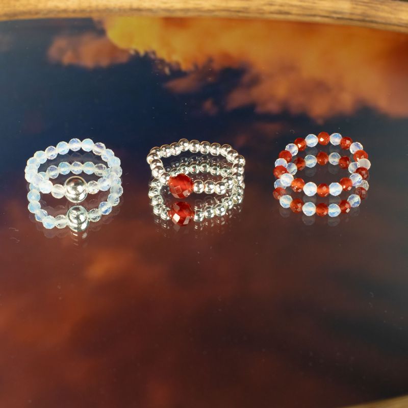 Ring Sets Nymph Spirit Gemstone - Blood Moon
