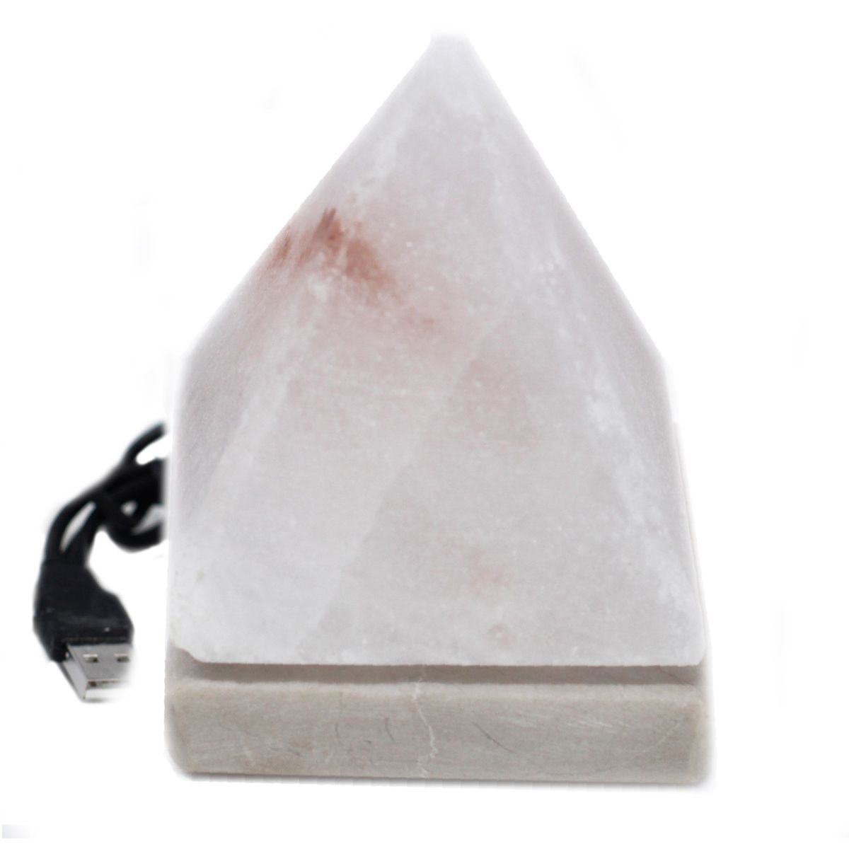 Lâmpada de sal USB BRANCO Pyramid - 9 cm (multicolorida)
