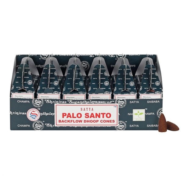 Cones Dhoop Satya Backflow - Palo Santo (24 peças)