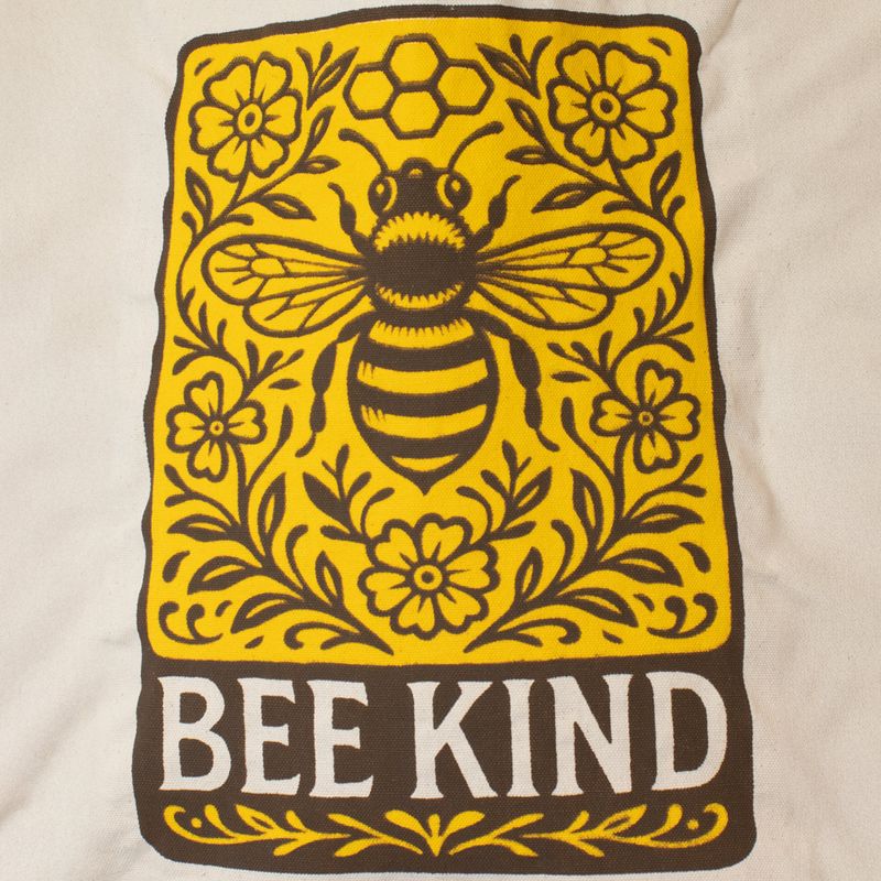 Iconic Toni Tote Bag - Bee Kind (41x31cm) - Natural 10oz