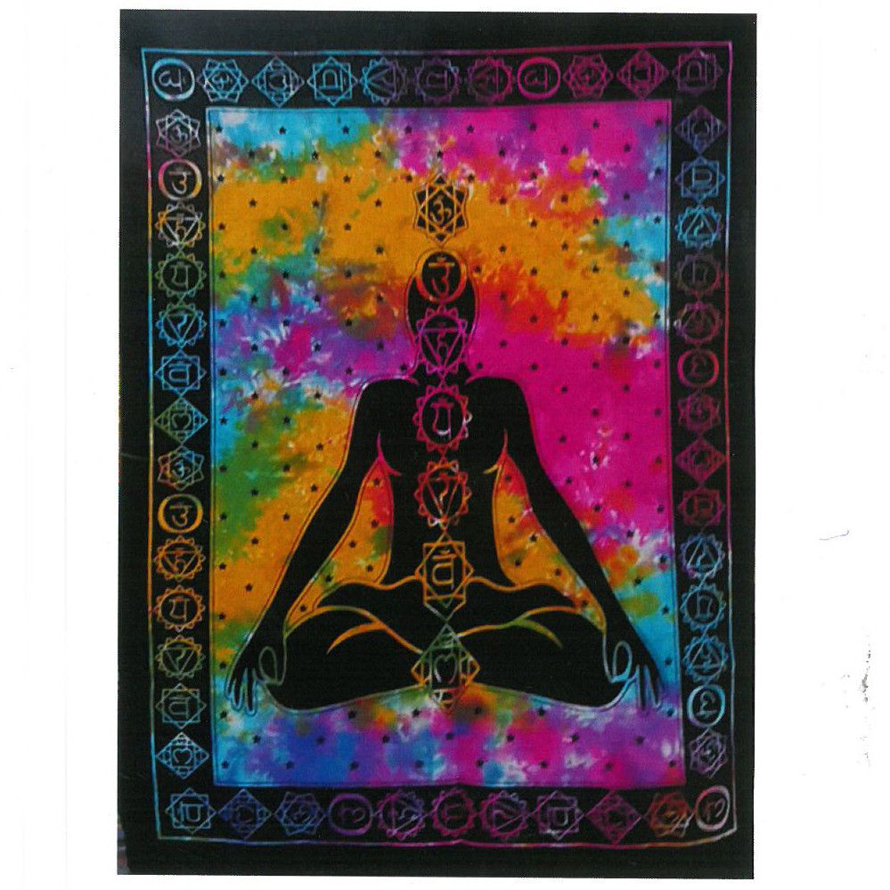 Decoração de parede em algodão - Buda Chakra